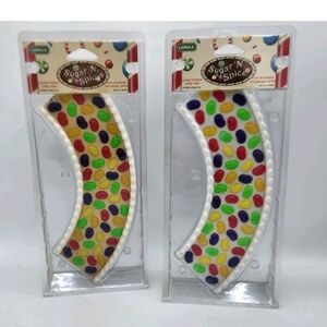 2 Lemax Sugar N Spice Curved Frosted Candy Road Jelly Beans 2004 New Package